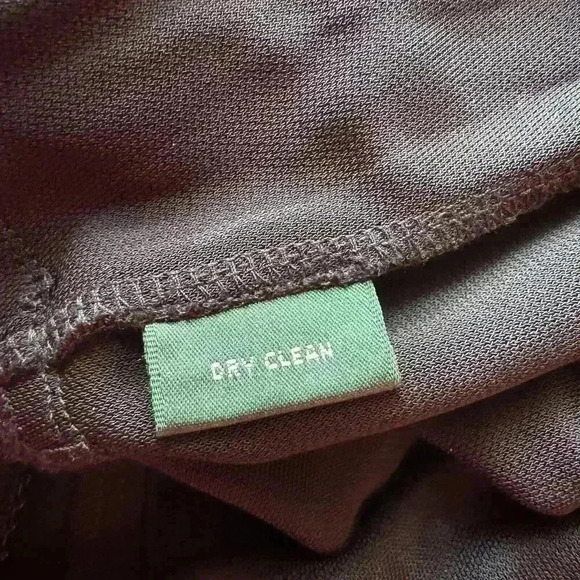 Lauren Ralph Lauren Faux Wrap Belt Midi Black Dress W/ Keyhole Back Size L - Picture 8 of 11